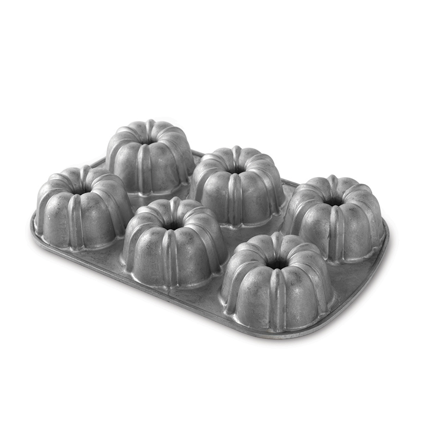 Nordic Ware Commercial Original Bundt Muffin Pan with Premium Non-Stick Coating 6-Cavity