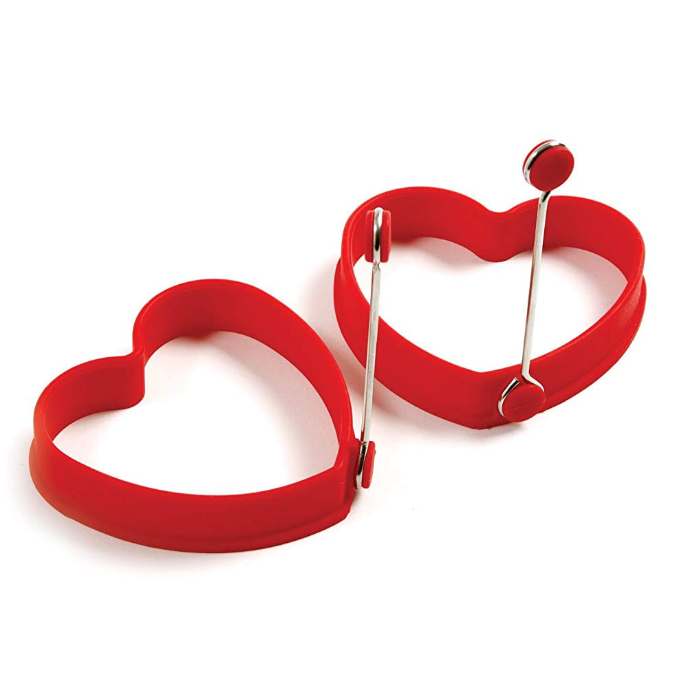 Norpro Silicone Heart Shape Egg/Pancake Ring, Set of 2