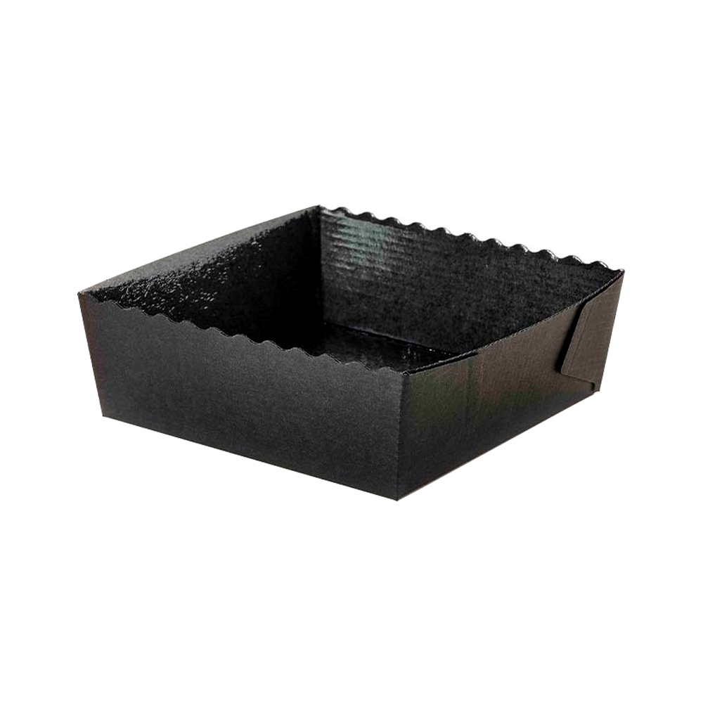 Novacart Black Easybake Square Paper Baking Mold, 4-1/4" x 1-1/2" - Case of 360