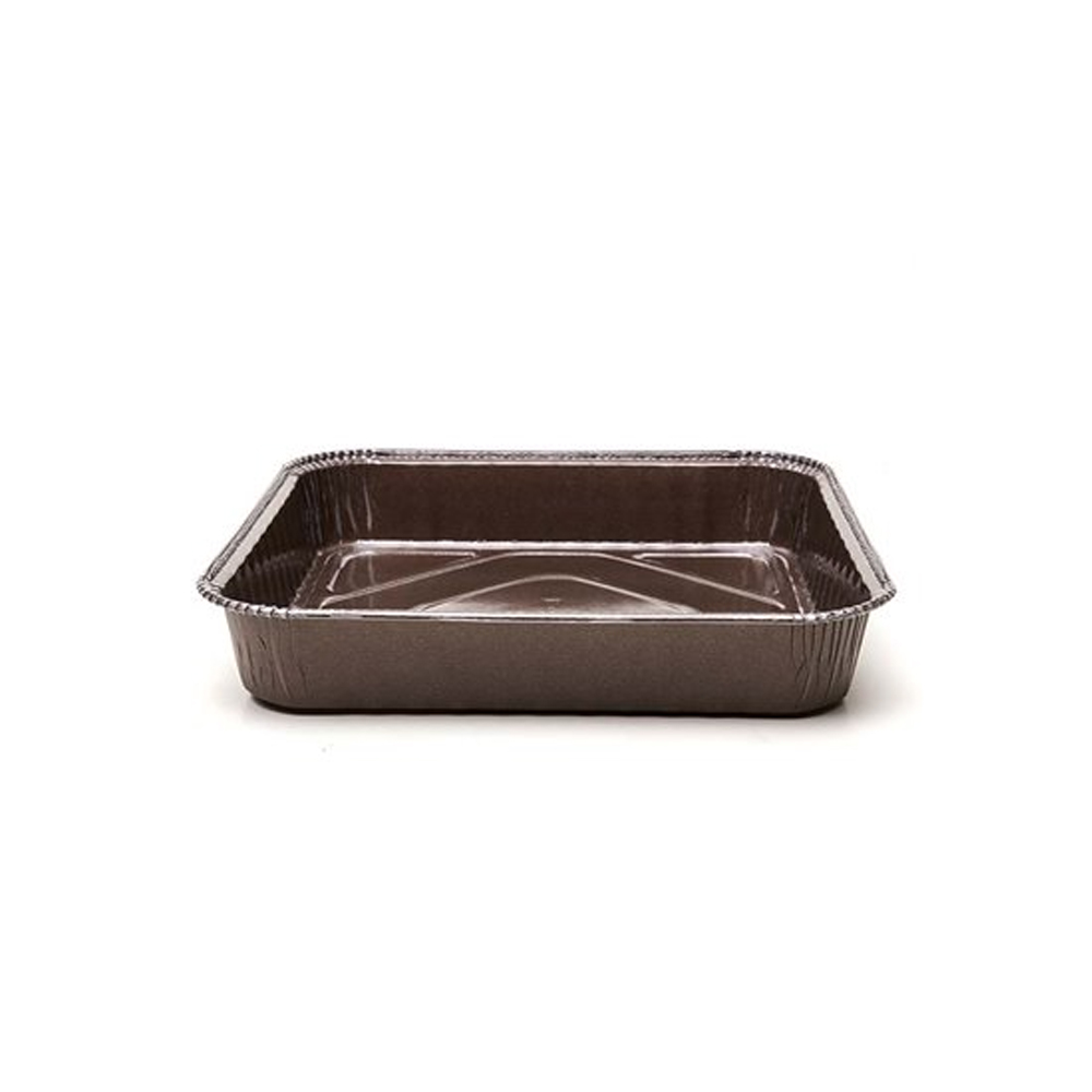 Novacart OP175 Brown Square Paper Baking Mold, 6.9" x 6.9" x 1.3" - Case of 500
