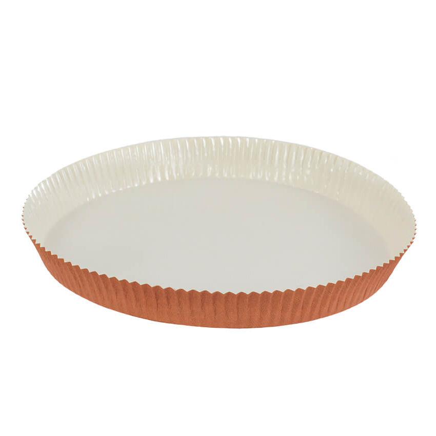 Novacart Optima Round Disposable Baking Mold with Fluted Sides; 9-1/2" Dia. x 1-1/8" High - Case of 360
