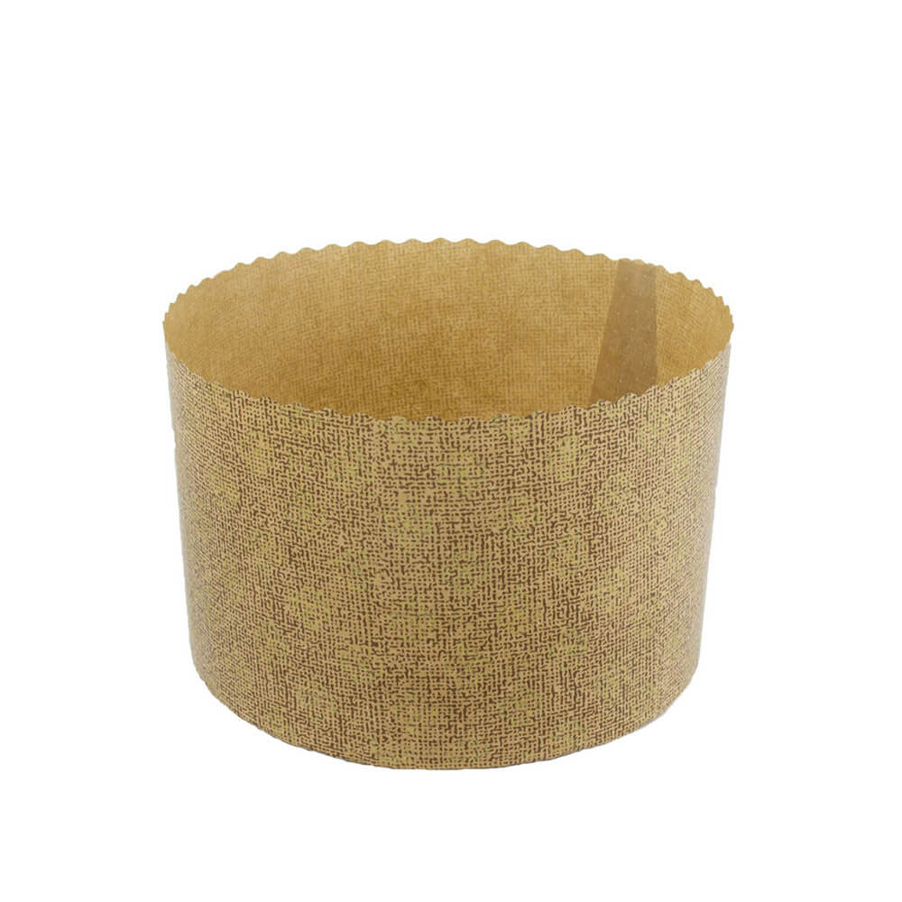 Novacart Panettone Disposable Paper Baking Mold 6-1/8" Diameter x 4-1/4" High - Case of 1200 