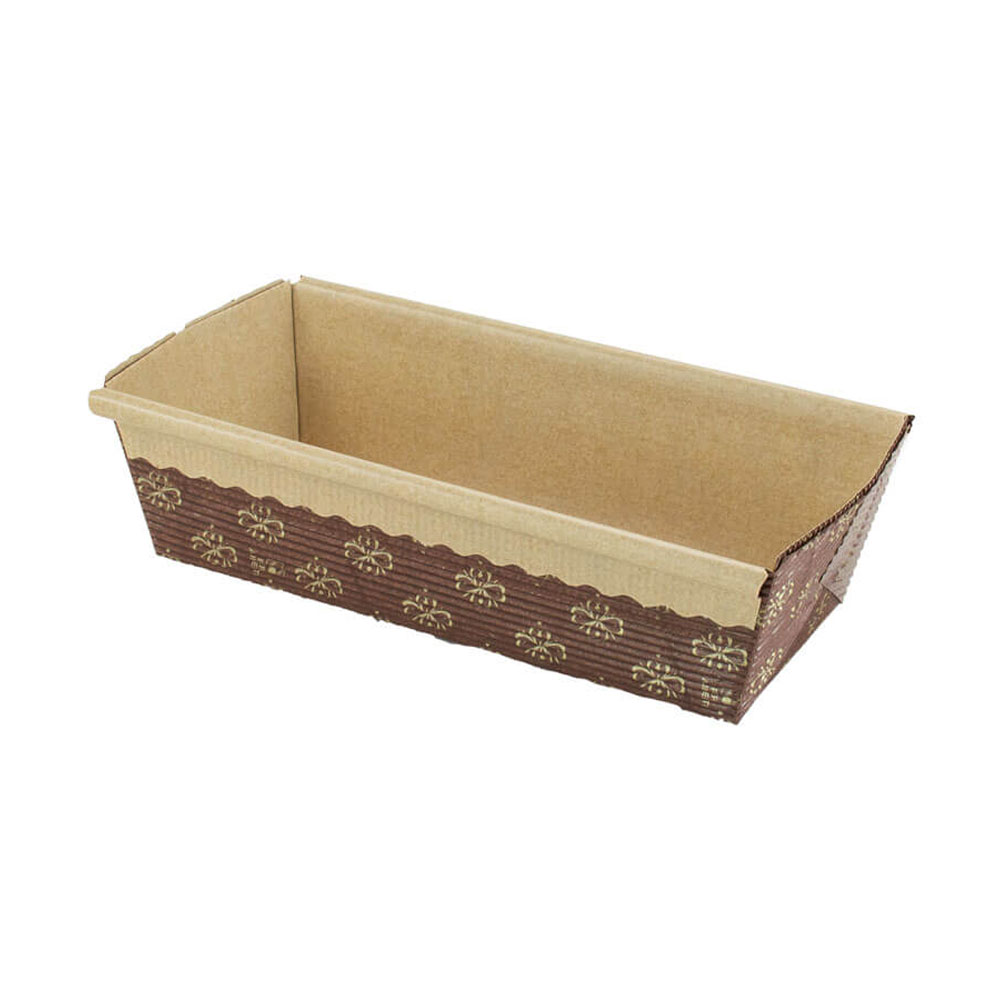 Novacart Paper Disposable Loaf Baking Mold 6" x 2.5" x 2" High - Case of 1000