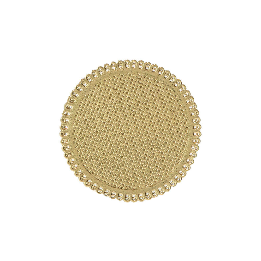 Novacart Round Gold Lace Doily, Single Portion Size, 3-7/8" Diameter - Pack of 50