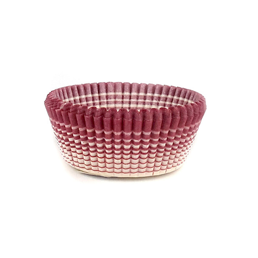 Novacart Round Paper Cup, Burgundy Patterned Outside, 1-3/4" Base Diameter, 7/8" High, Pack of 200