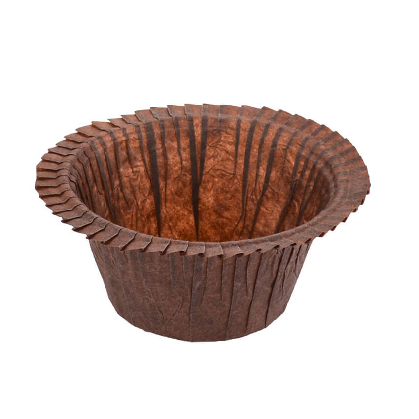 Novacart Silicone Treated Brown Paper Muffin Cup, 1-1/8" Bottom Diameter x 1-1/8" High - Pack of 200