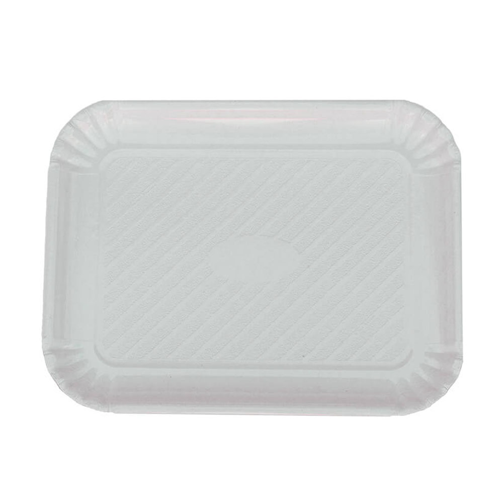 Novacart White Pastry & Cake Tray, 9-3/8" x 13-5/16" - Pack of 5
