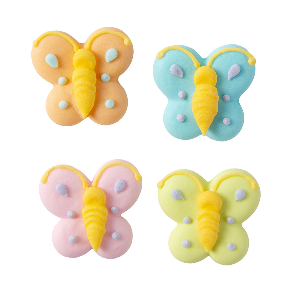 O'Creme Assorted Butterfly Royal Icing Decorations, Set of 12