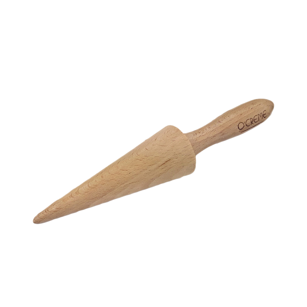 O'Creme Beechwood Pizzelle Cone Roller, 9.25"
