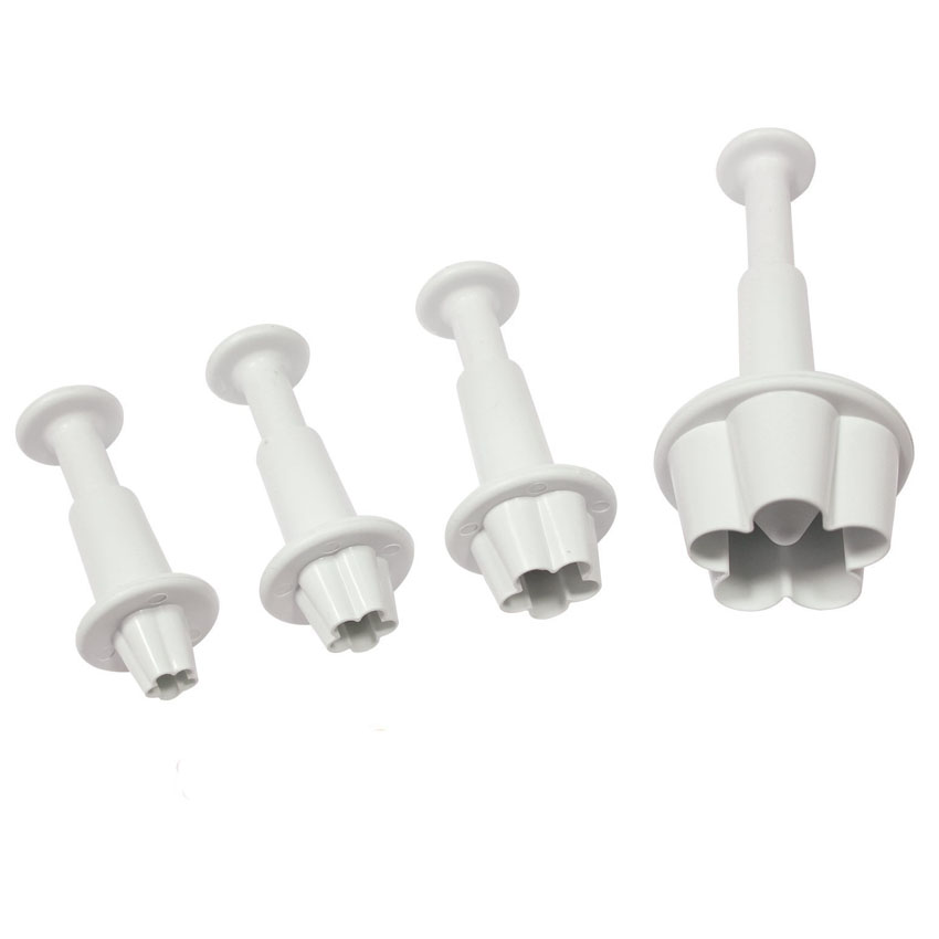 O'Creme Blossom Plunger Cutter, Set of 4