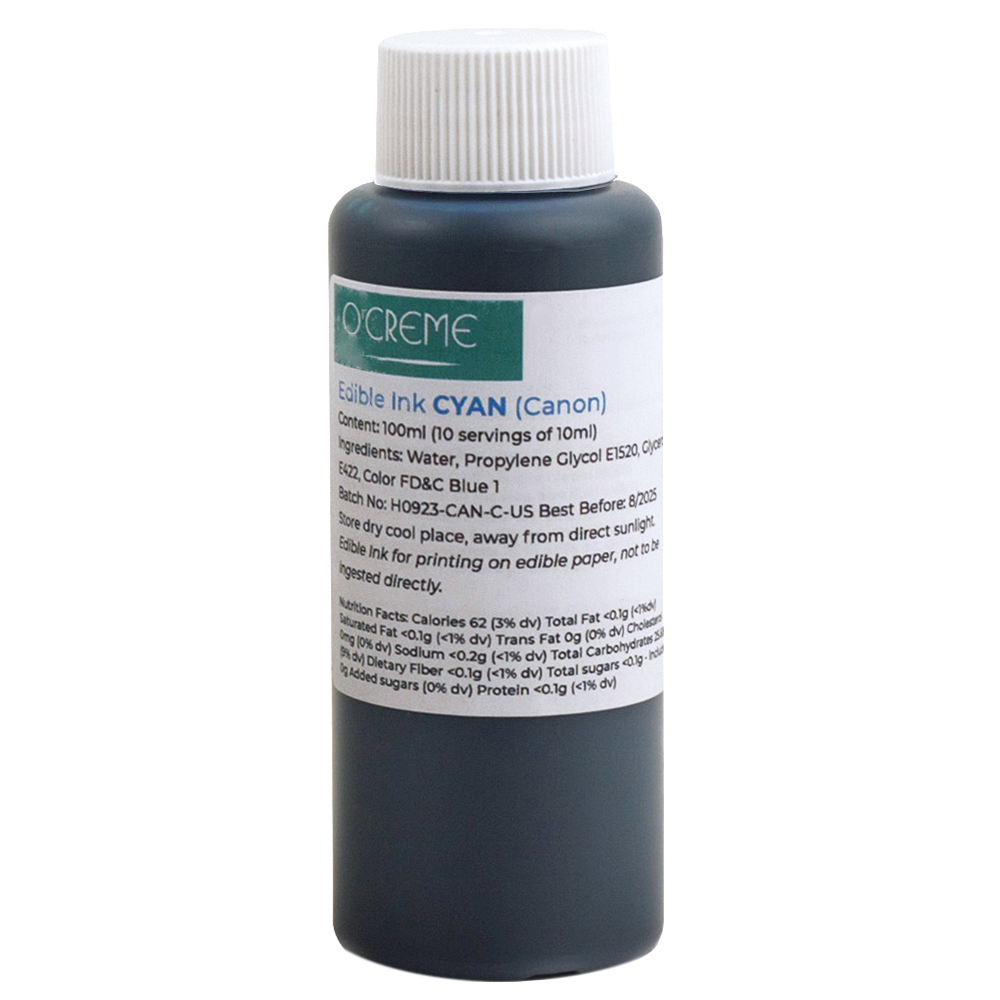 O'Creme Blue Edible Ink Cartridge Refill, 100ml