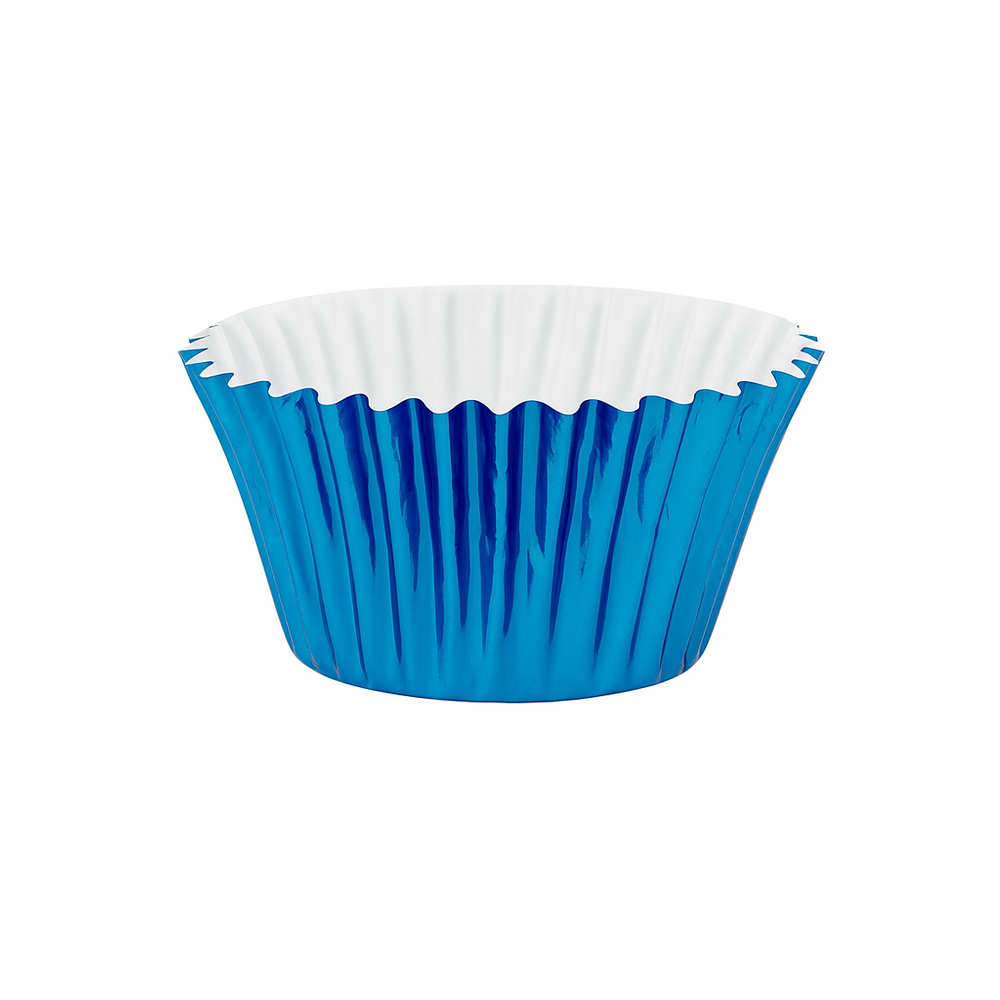 O'Creme Blue Mini Foil Cupcake Liners, 1.25" Diameter - Pack of 500