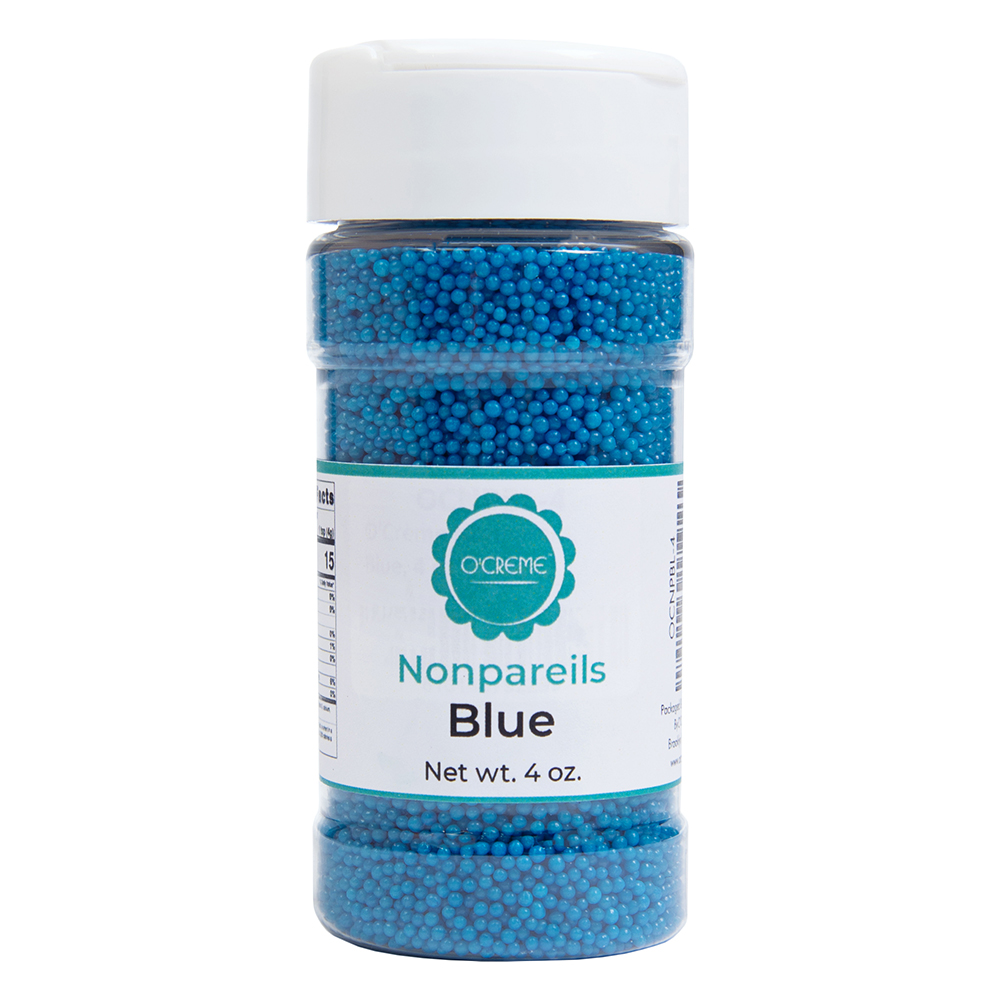 O'Creme Blue Nonpareils, 4 oz.