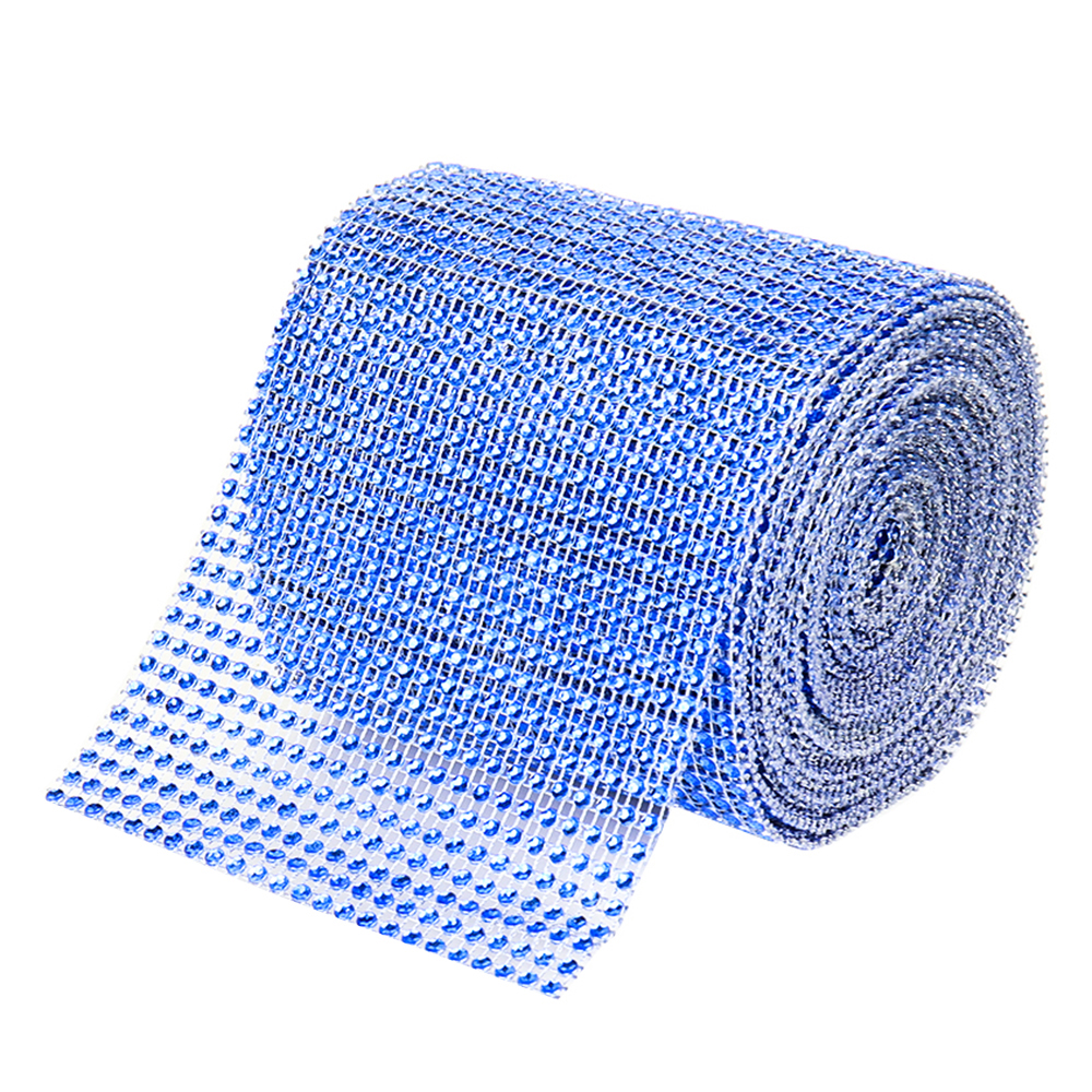 O'Creme Blue Rhinestone Wrap, 4-1/2" x 10 Yards