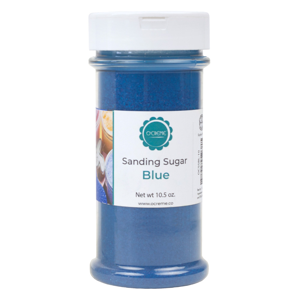 O'Creme Blue Sanding Sugar, 10.5 oz.