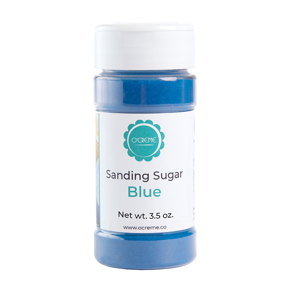 O'Creme Blue Sanding Sugar, 3.5 oz.