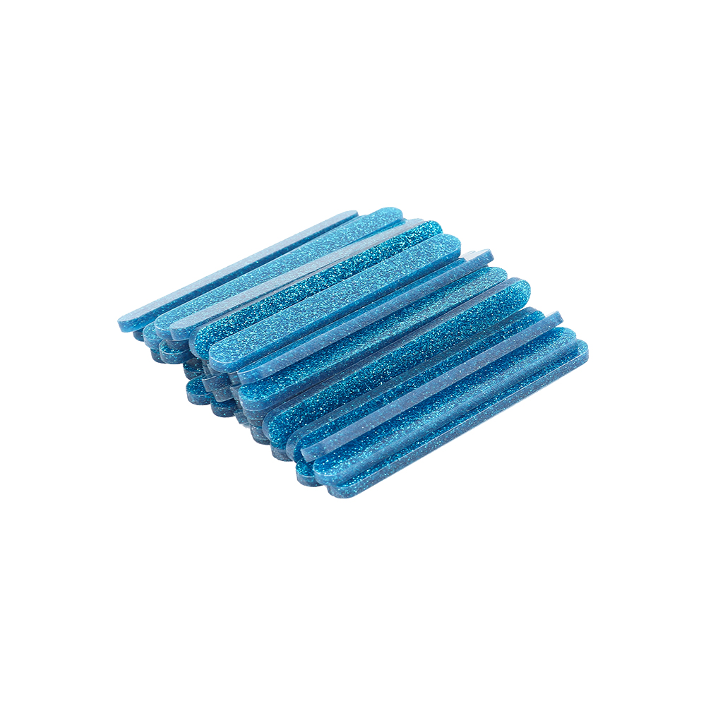 O'Creme Cakesicle Popsicle Blue Glitter Acrylic Sticks, 3" - Pack of 50