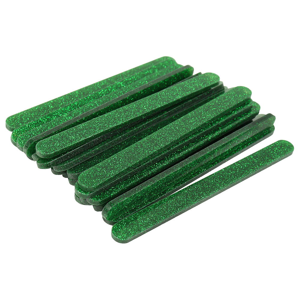 O'Creme Cakesicle Popsicle Green Glitter Acrylic Sticks, 4.5" - Pack of 50