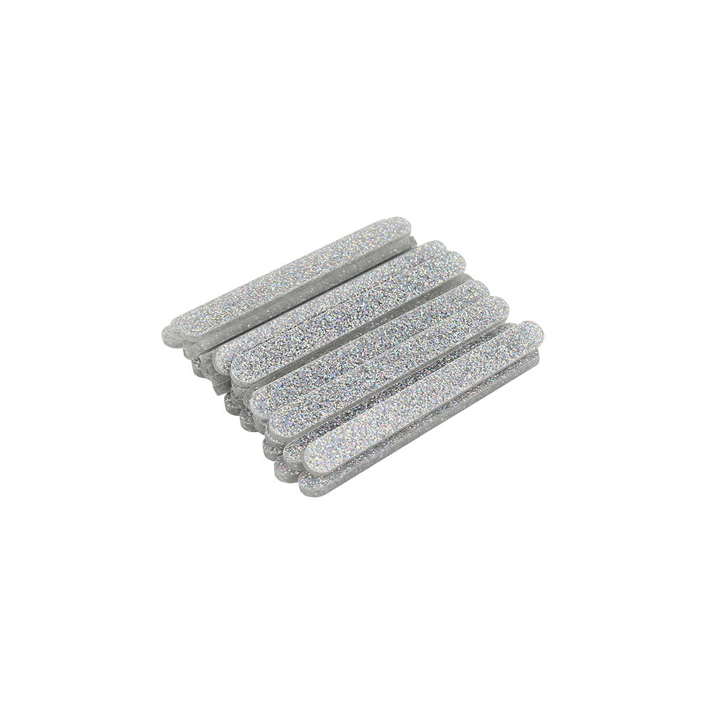 O'Creme Cakesicle Popsicle Silver Glitter Acrylic Sticks, 3" - Pack of 50