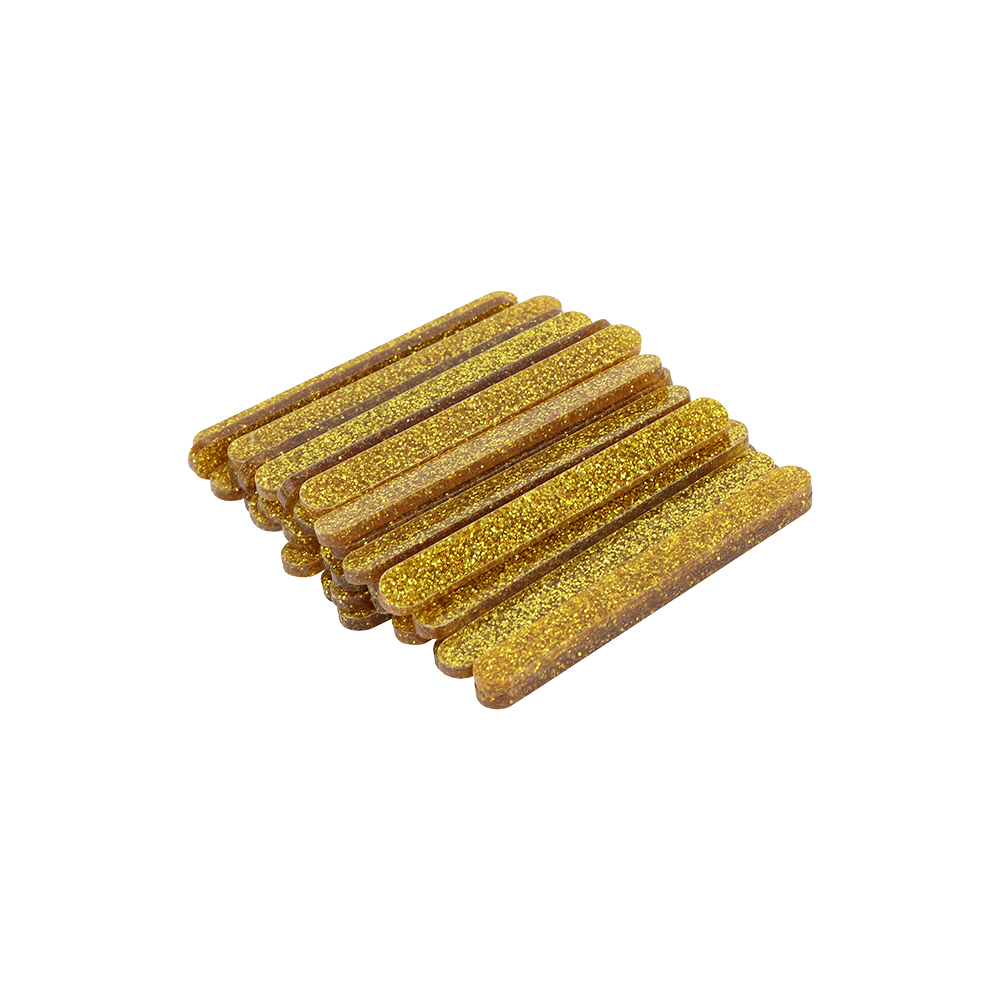 O'Creme Cakesicle Popsicle Yellow Gold Glitter Acrylic Sticks, 3" - Pack of 50