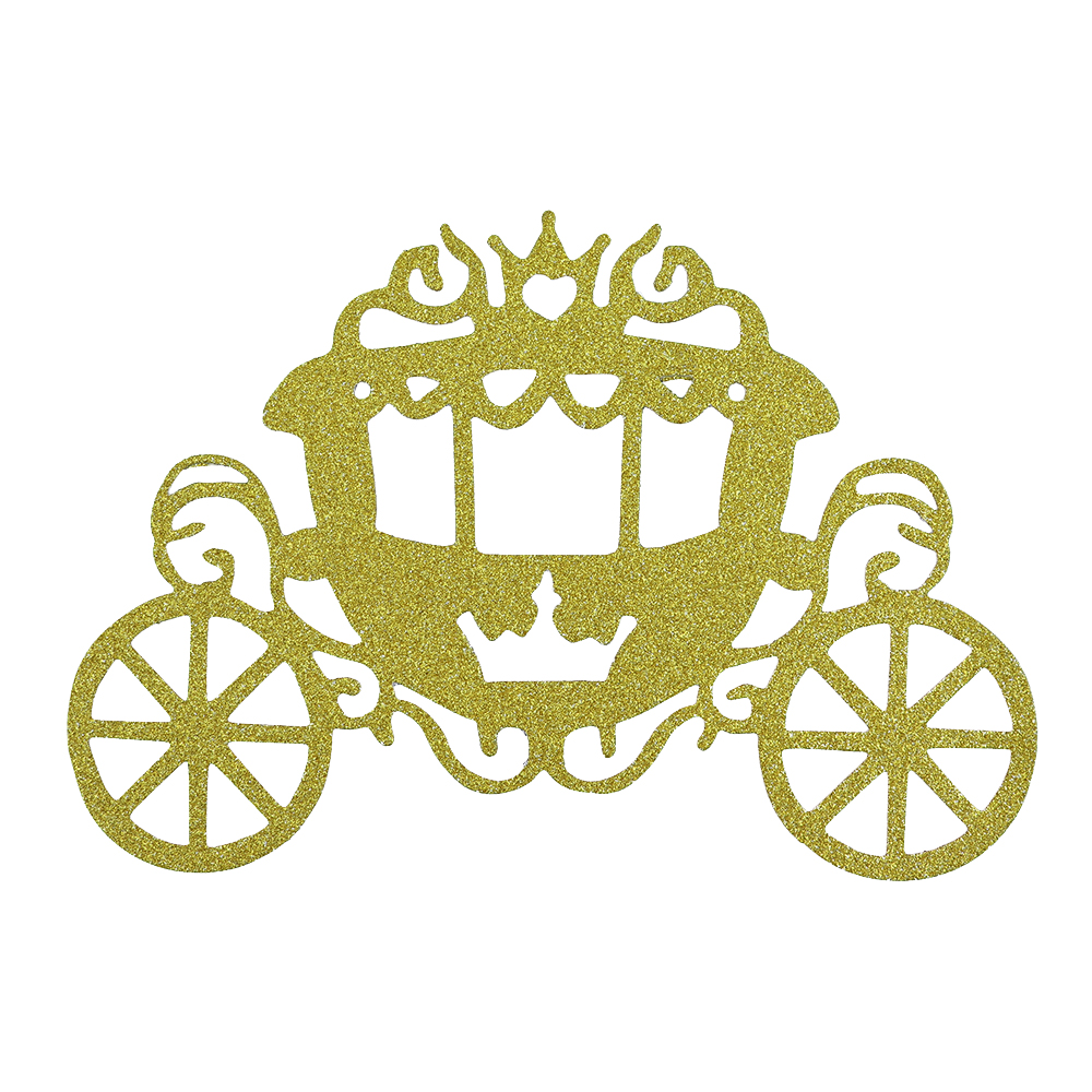 O'Creme Gold Large Carriage Cake Topper