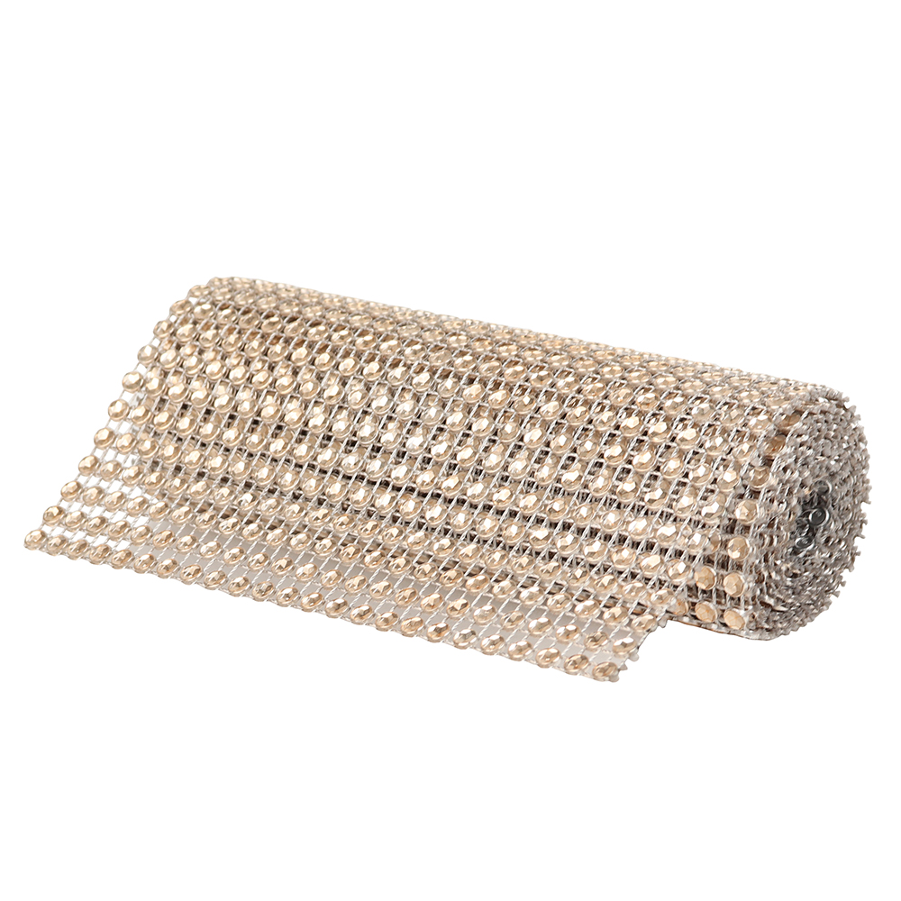 O'Creme Champagne Rhinestone Wrap, 4-1/2" x 1 Yard