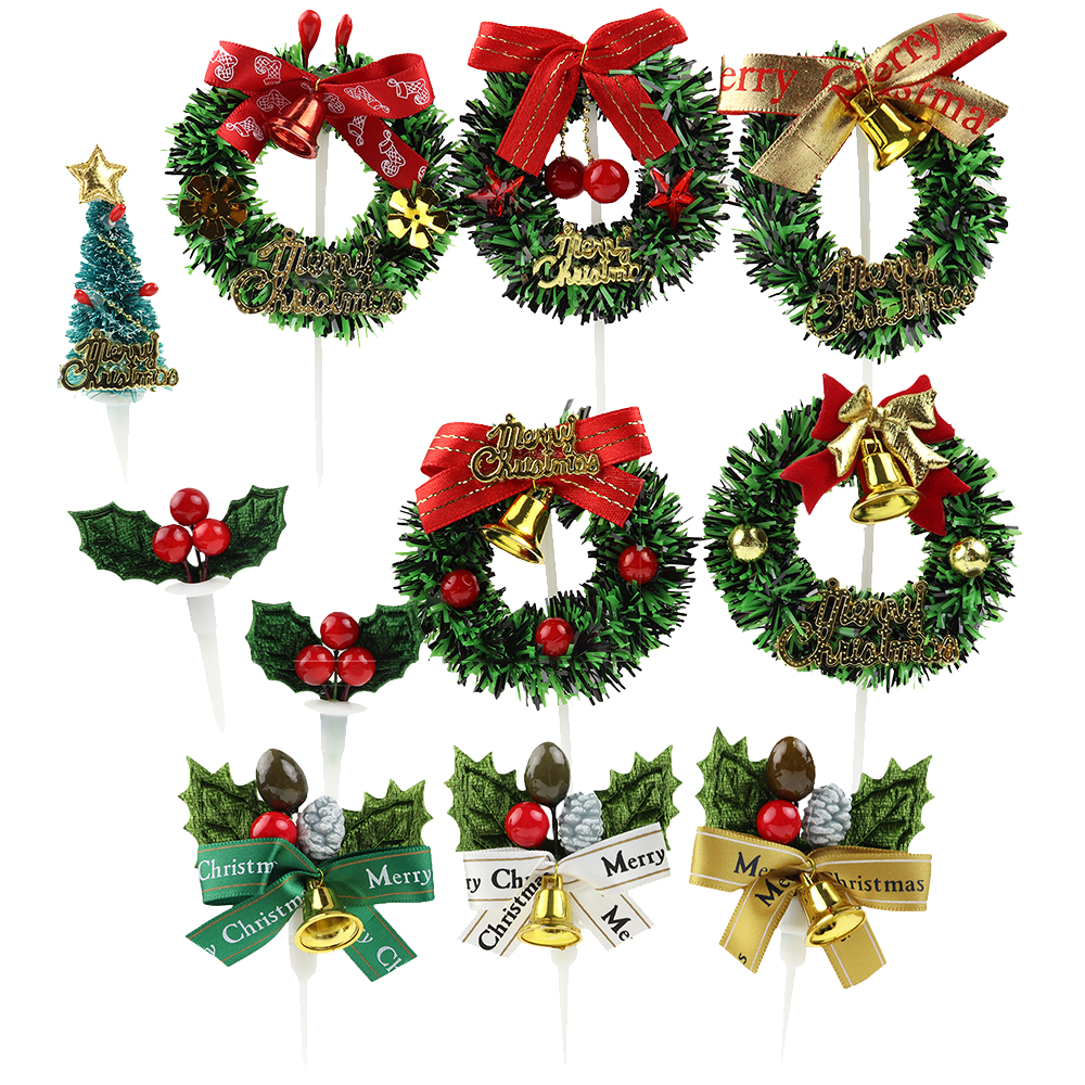 O'Creme Christmas Cake Toppers, Set of 11