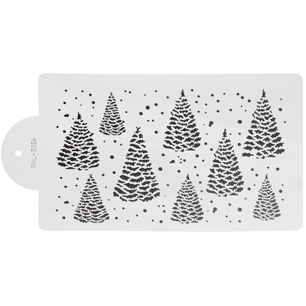 O'Creme Christmas Tree Cake Decorating Stencil