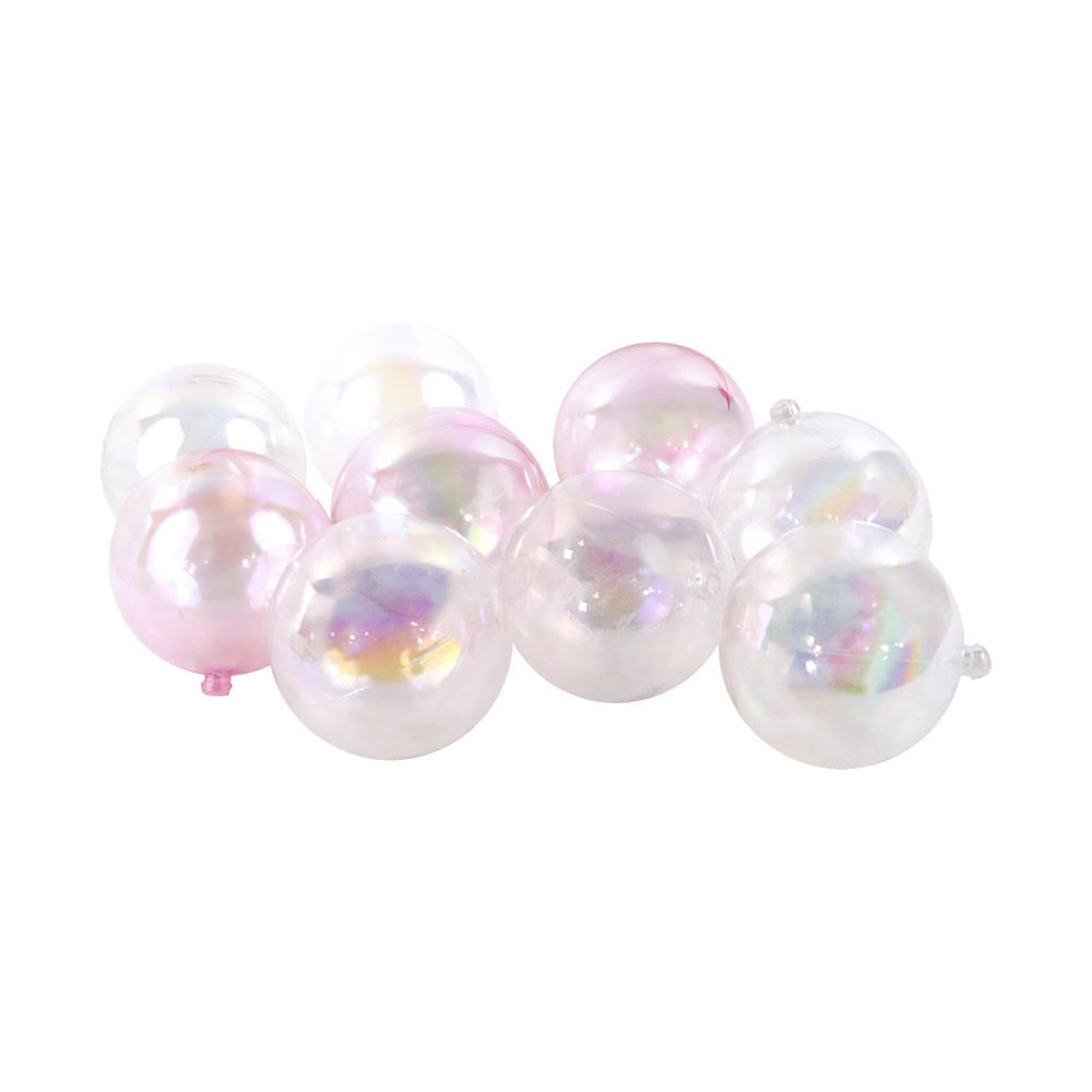 O'Creme Clear, White, and Pink Cake Balls, 1.6" - Pack of 30
