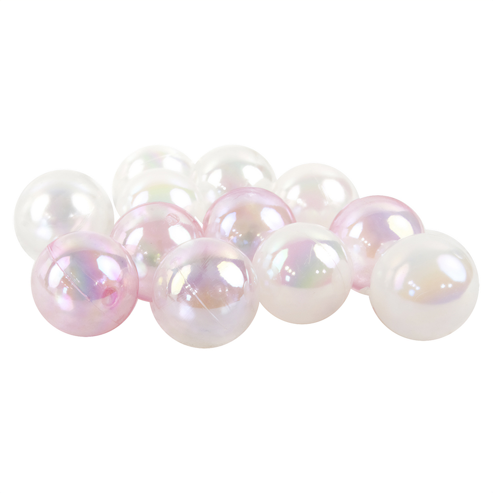 O'Creme Clear, White, and Pink Cake Balls, 2.0" - Pack of 30