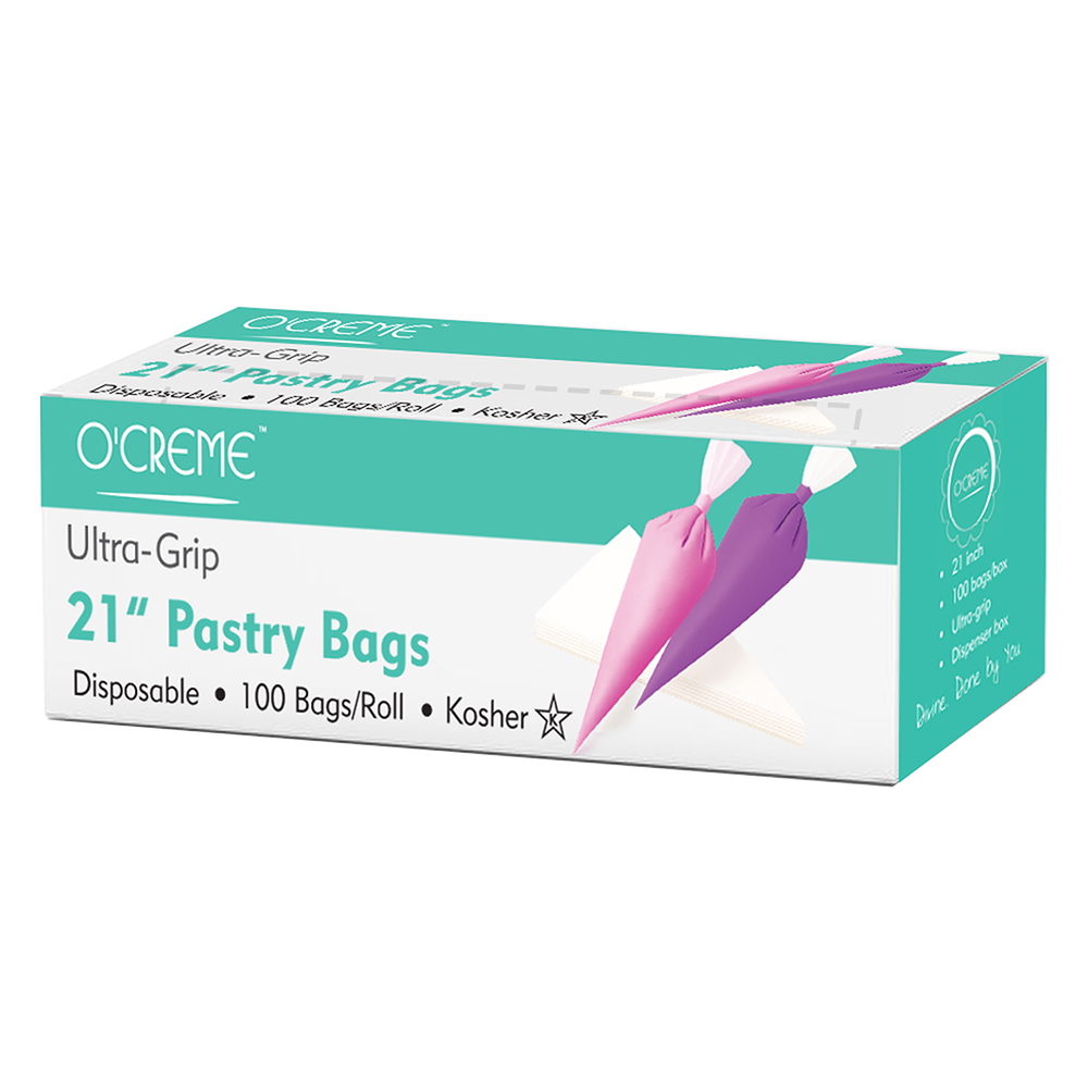 O'Creme Disposable Ultra Grip Pastry Bags, 21" - Roll of 100