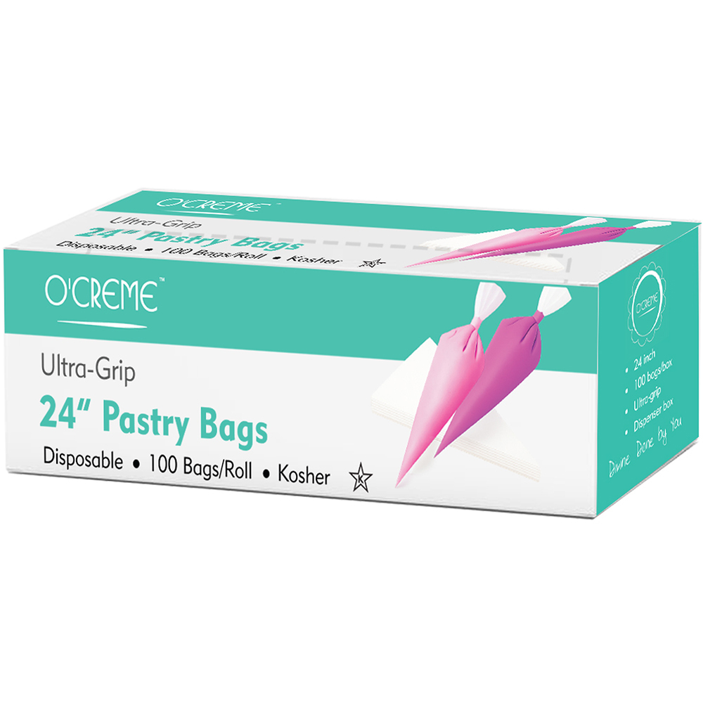 O'Creme Disposable Ultra Grip Pastry Bags, 24" - Roll of 100
