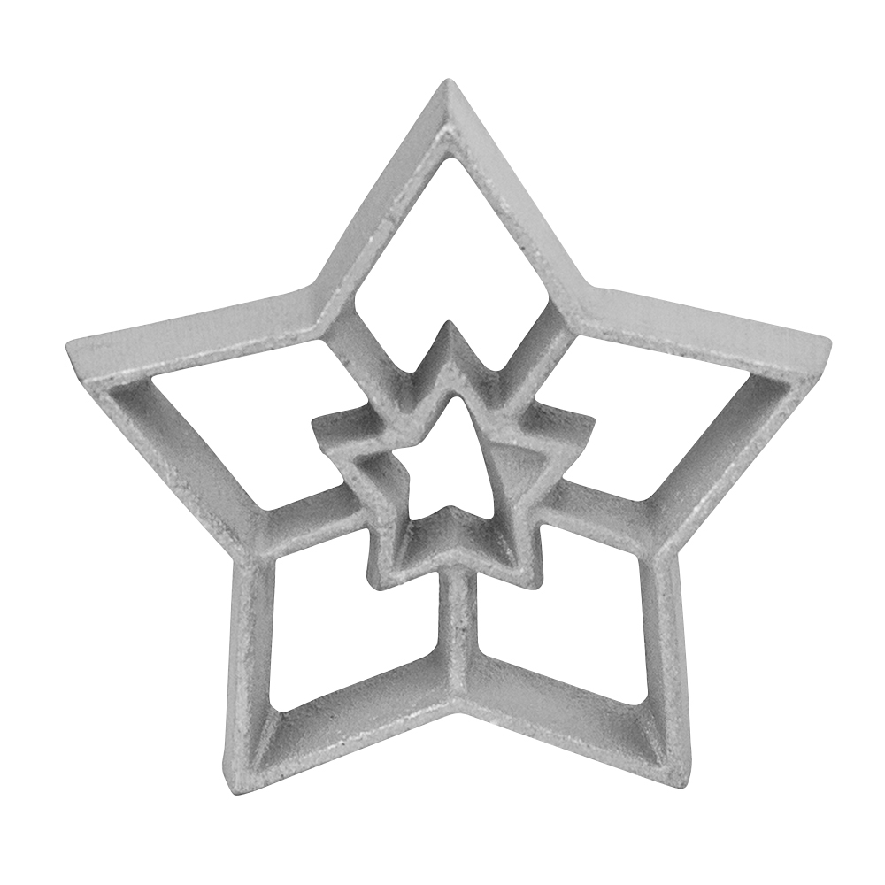 O'Creme Double Star Rosette-Iron Mold, Cast Aluminum