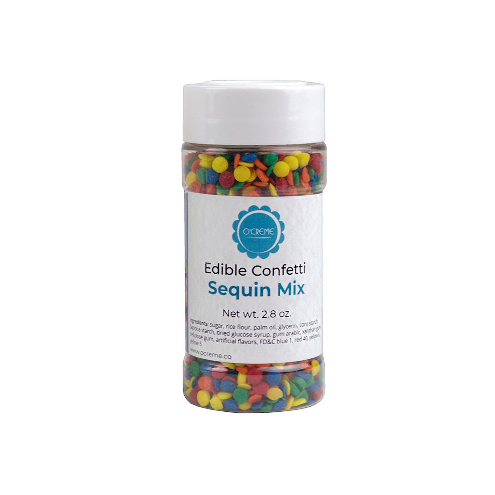 O'Creme Edible Confetti Sequin Mix, 2.8 oz.