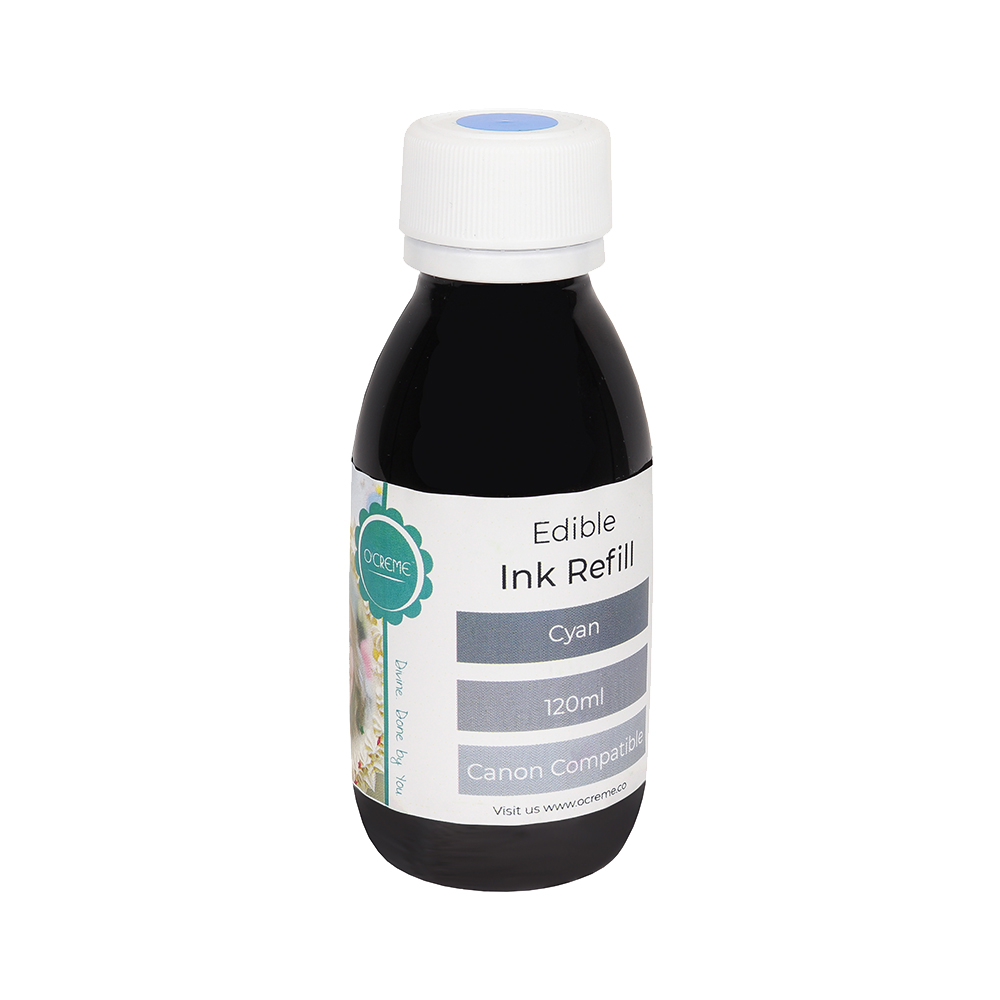 O'Creme Edible Ink Cartridge Refill, 120ml, Cyan