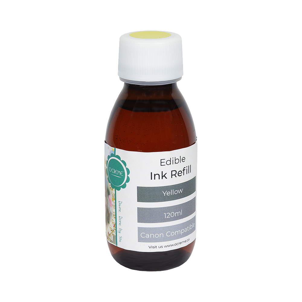 O'Creme Edible Ink Cartridge Refill, 120ml, Yellow