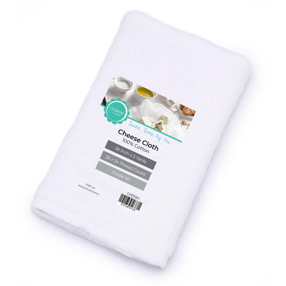 O'Creme Fine Cheese Cloth 36 Inch x 5 Yards; 100% Cotton