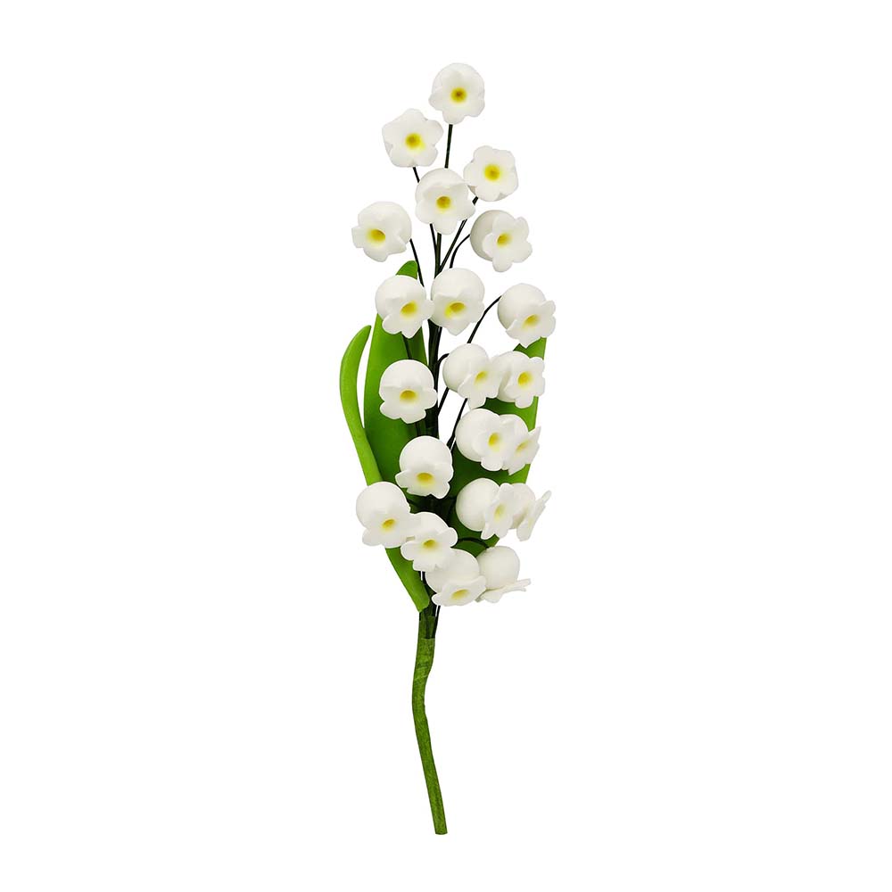 O'Creme Full Bloom Lilly of the Valley Gumpaste Flowers - Set of 3