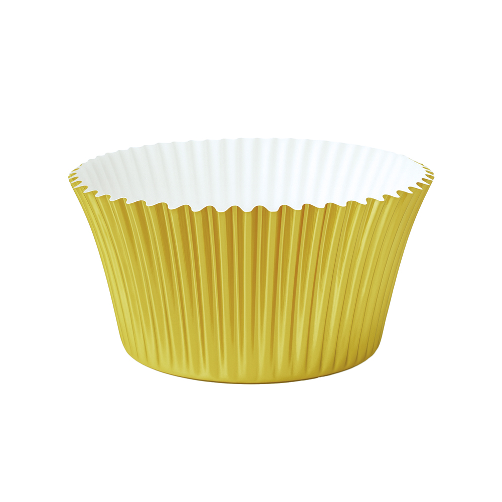 O'Creme Gold Foil Cupcake Liner, 2" Diameter - Pack of 500