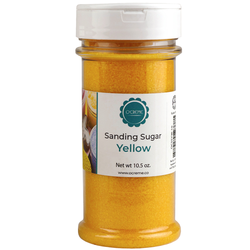 O'Creme Golden Yellow Sanding Sugar, 10.5 oz.