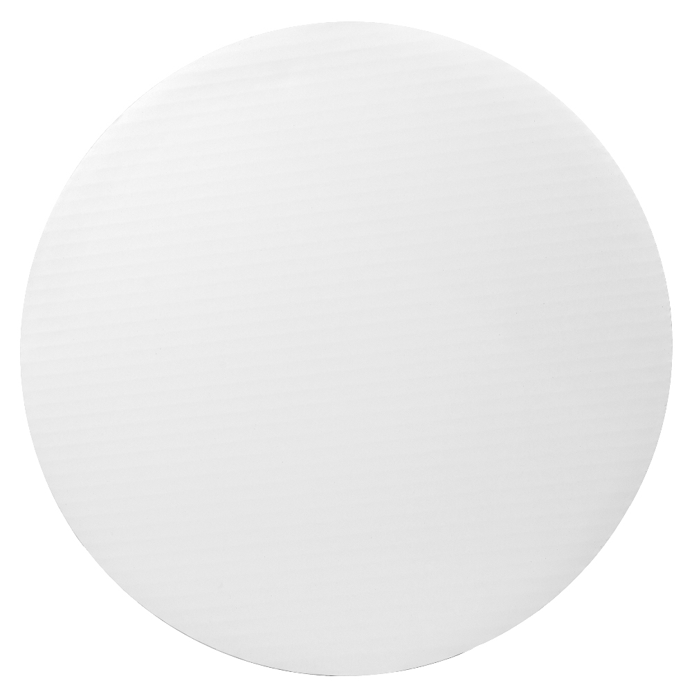 O'Creme Grease Resistant White Round Corrugated Cake Board, 10" Dia. - Pack of 10