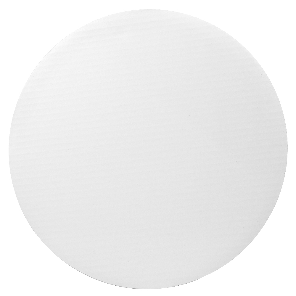 O'Creme Grease Resistant White Round Corrugated Cake Board, 12" Dia. - Pack of 10