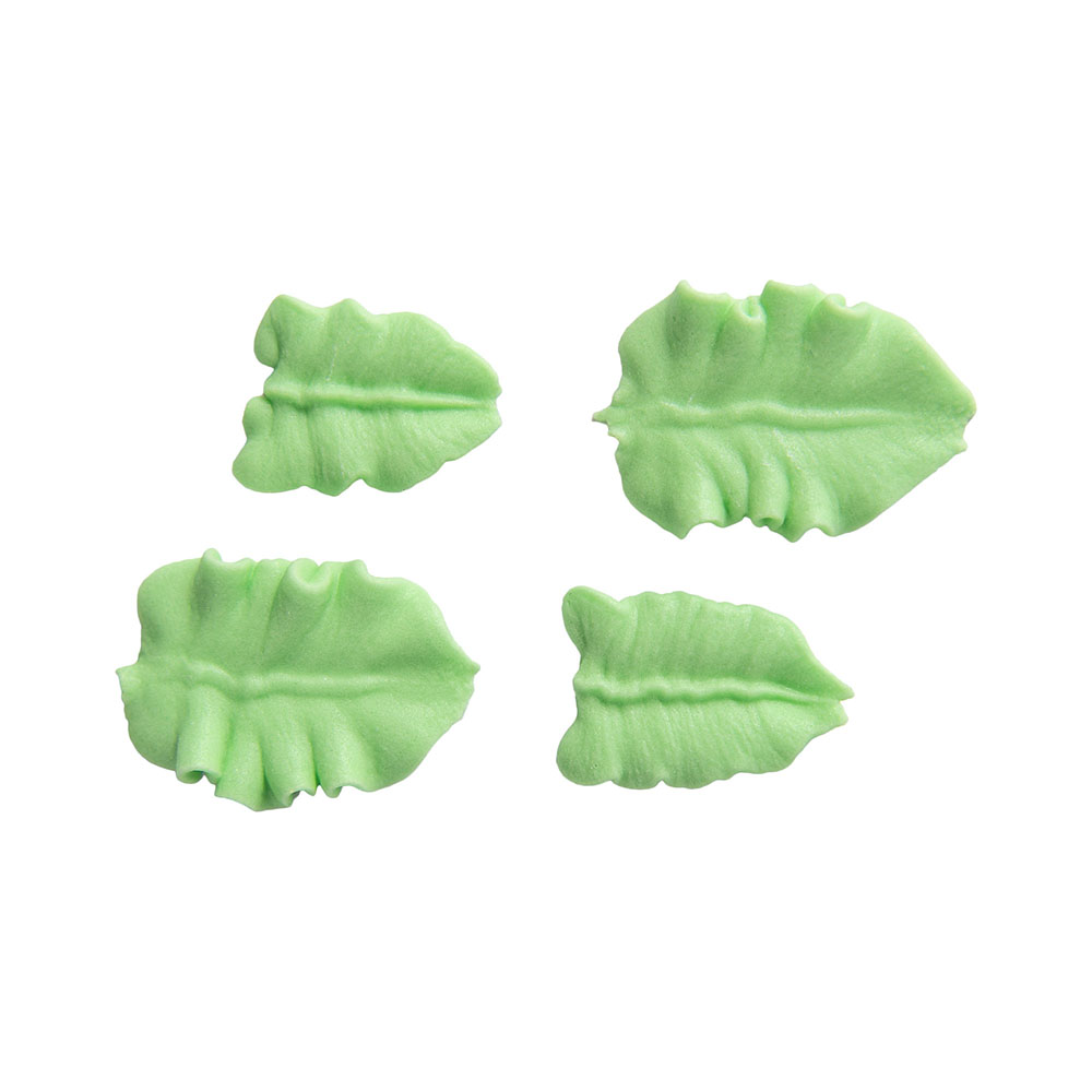 O'Creme Green Royal Icing Leaves, Set of 12