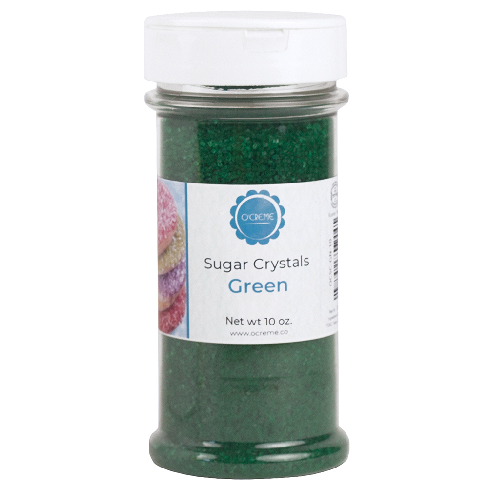 O'Creme Green Sugar Crystals, 10 oz.