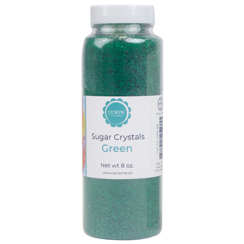 O'Creme Green Sugar Crystals, 8 oz.