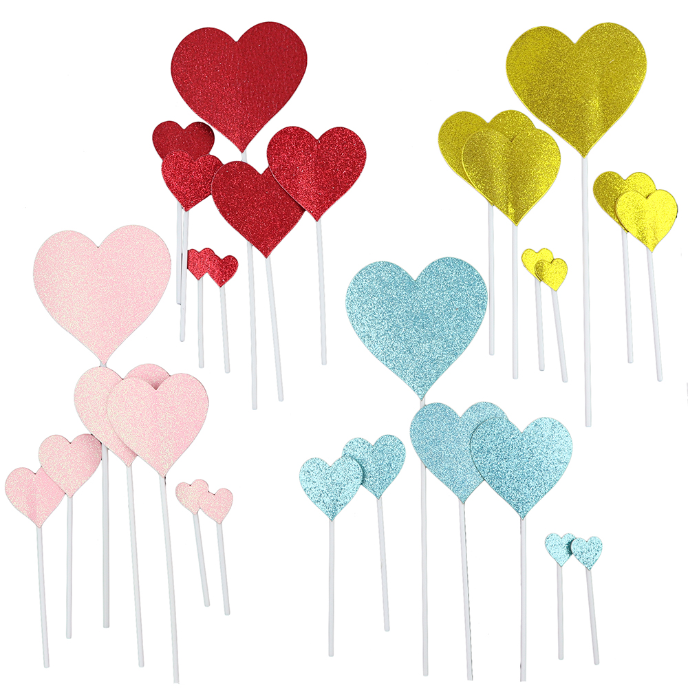 O'Creme Heart Cake Toppers, Pack of 28