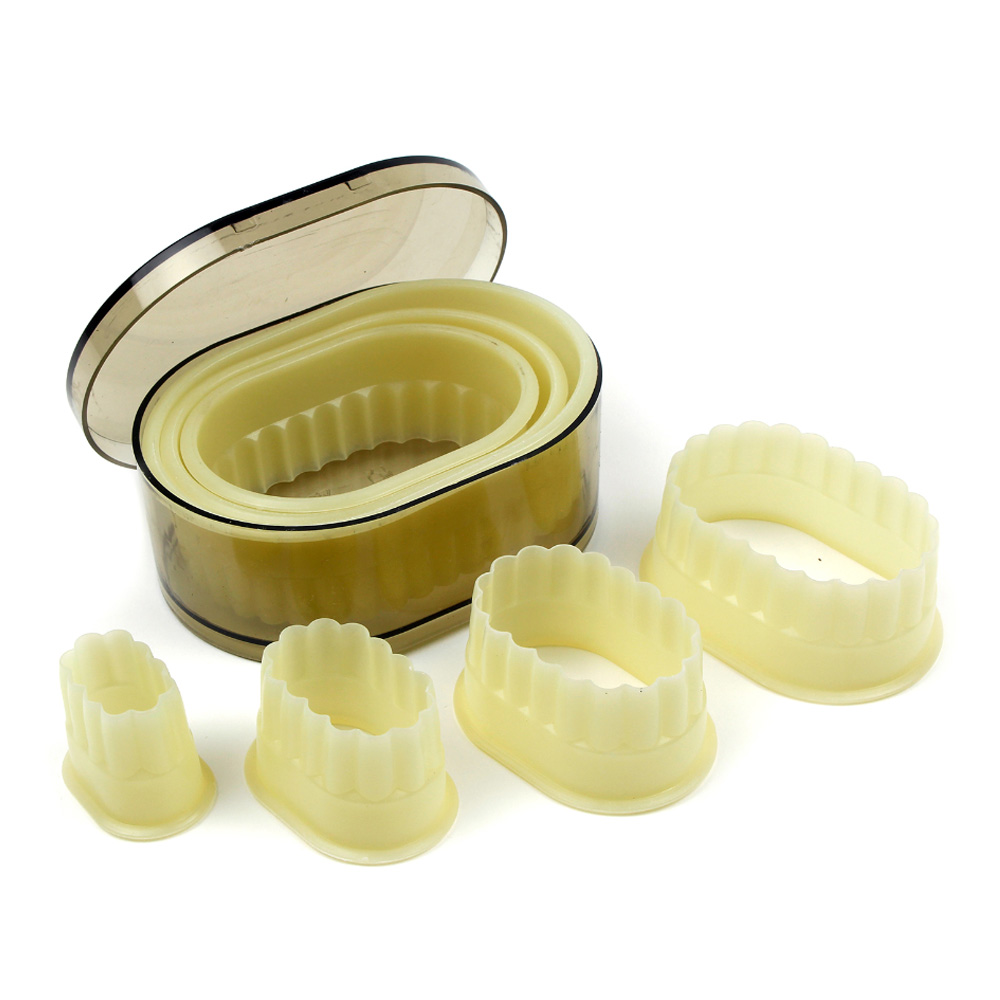 O'Creme Heat Resistant Cutters, Fluted Oblong, 7-Piece Set