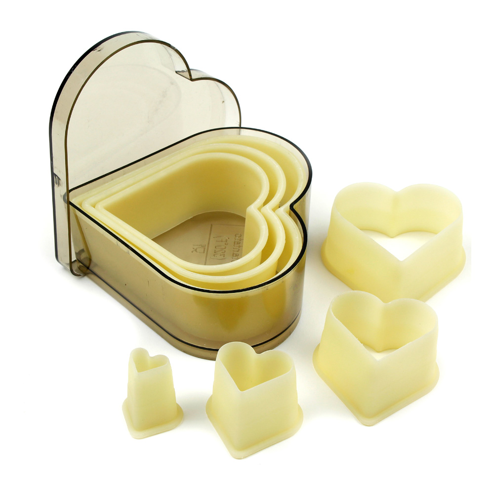 O'Creme Heat Resistant Cutters, Heart Shaped, 7-Piece Set
