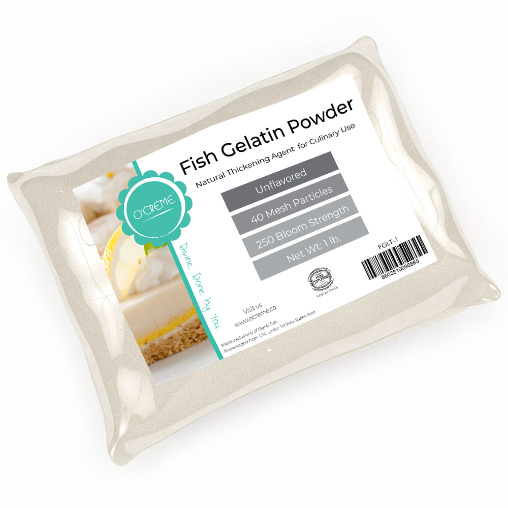 O'Creme Kosher Fish Gelatin, 1 Lb