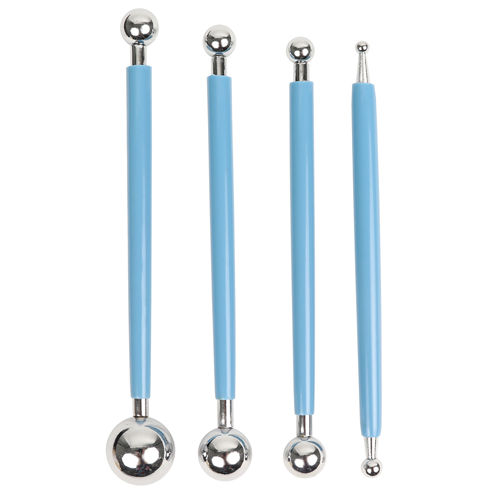 O'Creme Metal Ball Modeling Tools, Set of 4